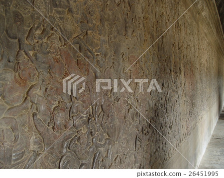 "Relief" in the first corridor of Angkor Wat central shrine (Siem Reap / Cambodia) "Relief" in the first corridor of Angkor Wat central shrine (Siem Reap / Cambodia) 26451995