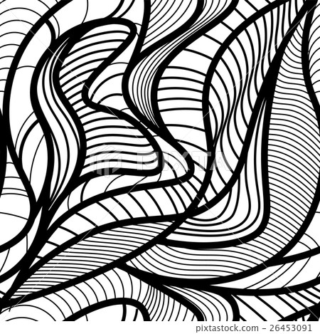 Abstract vector seamless pattern with waving lines Abstract vector seamless pattern with waving lines 26453091