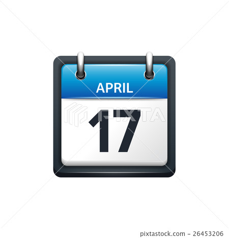 April 17. Calendar icon.Vector illustration,flat April 17. Calendar icon.Vector illustration,flat 26453206