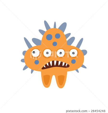 Orange Star Shape Aggressive Malignant Bacteria Orange Star Shape Aggressive Malignant Bacteria 26454248