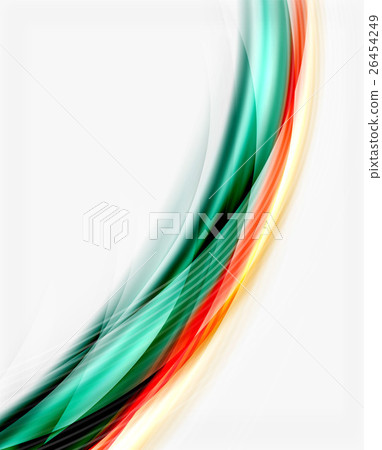 Smooth colorful line on white. Wave abstract Smooth colorful line on white. Wave abstract 26454249