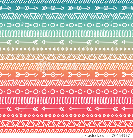 Hand drawn geometric ethnic tribal seamless Hand drawn geometric ethnic tribal seamless 26454937