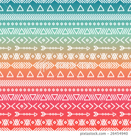 Hand drawn geometric ethnic tribal seamless Hand drawn geometric ethnic tribal seamless 26454940