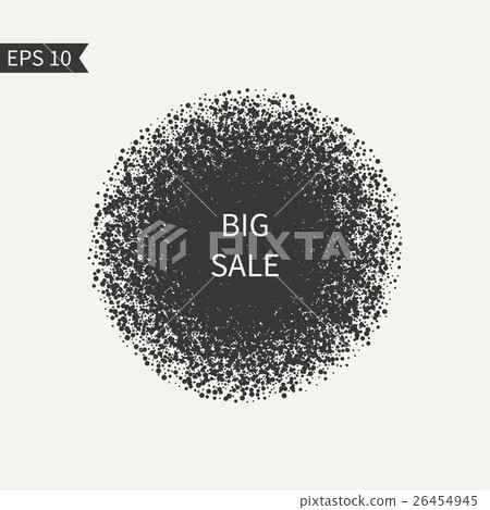 Sale sign. Black and white design element. Round Sale sign. Black and white design element. Round 26454945