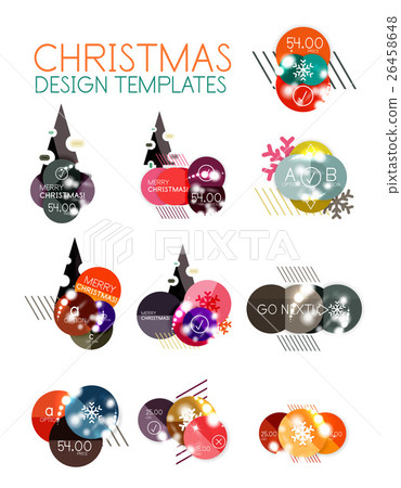 Christmas and New Year sale sticker templates 26458648