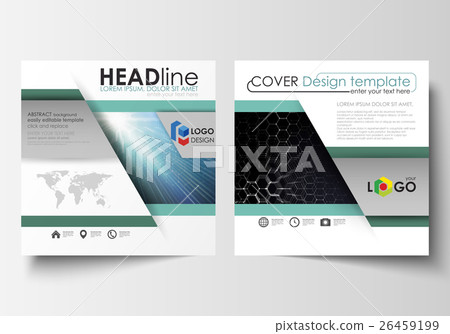 Templates for square design brochure, magazine 26459199