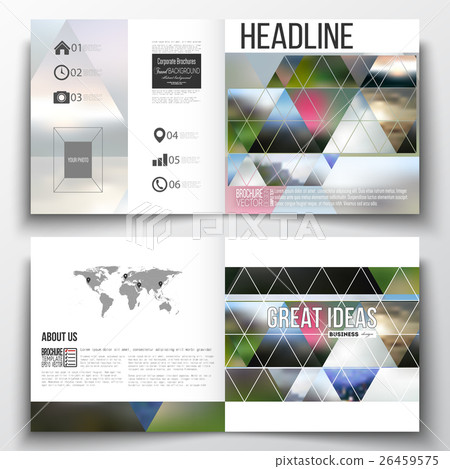 Set of square design brochure template. Abstract Set of square design brochure template. Abstract 26459575