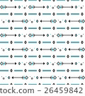 Seamless pattern with stylized linear arrows 26459842
