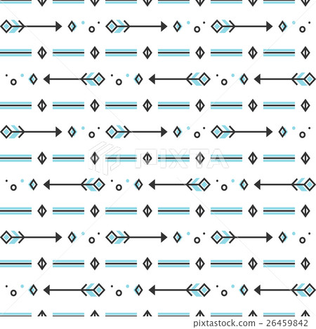 Seamless pattern with stylized linear arrows Seamless pattern with stylized linear arrows 26459842