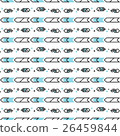 Seamless pattern with stylized linear feathers 26459844