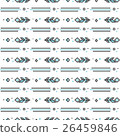 Seamless pattern with stylized linear feathers 26459846