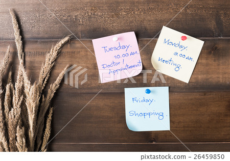 message or schedule time to do on paper note  26459850