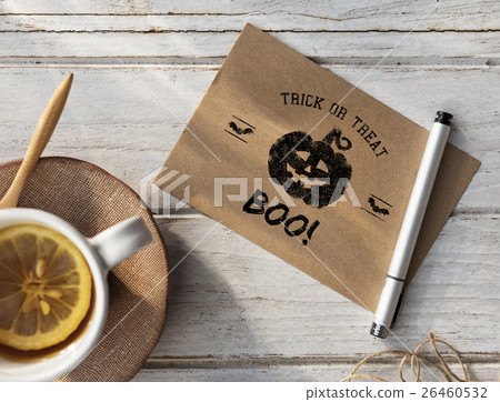 Halloween Bat Pumpkin Lantern Scary Graphic Concept 26460532