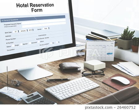 Hotel Booking Reservation Form Concept 26460752