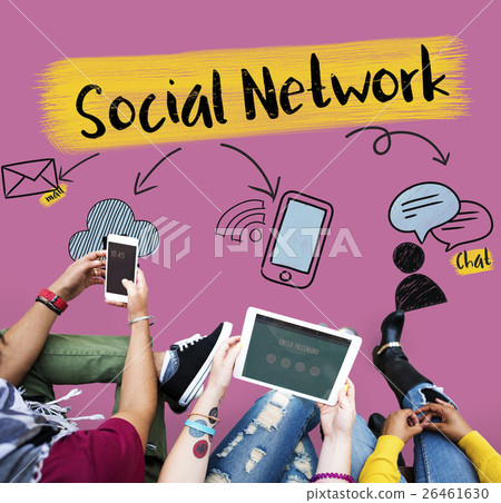 Social Media Connection Communication Friends Concept Social Media Connection Communication Friends Concept 26461630