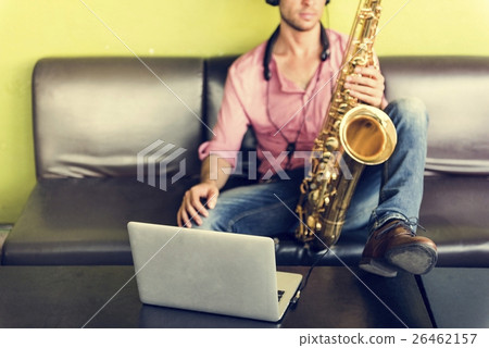 Saxophone Symphony Musician Jazz Instrument Concept 26462157