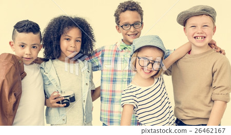 Casual Children Cheerful Cute Friends Kids Joy Concept 26462167