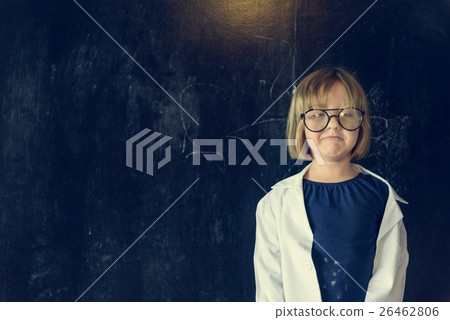 Little Girl Education Blackboard Concept Little Girl Education Blackboard Concept 26462806