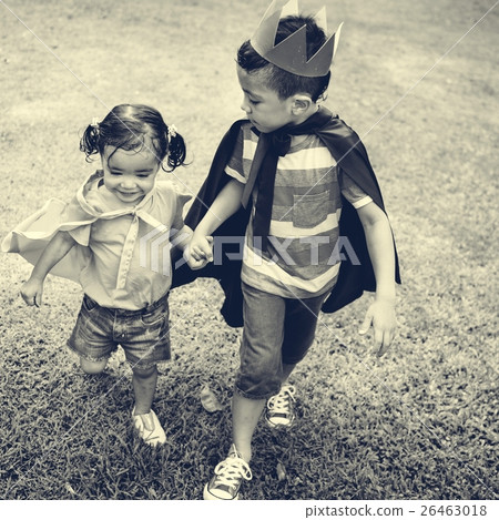 Brother Sister Elementary Childhood Kid Playful Concept Brother Sister Elementary Childhood Kid Playful Concept 26463018