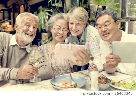 Group of Senior Retirement Meet up Happiness Concept 26463343