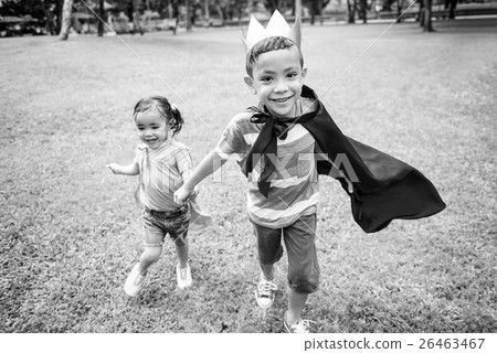 Brother Sister Elementary Childhood Kid Playful Concept Brother Sister Elementary Childhood Kid Playful Concept 26463467