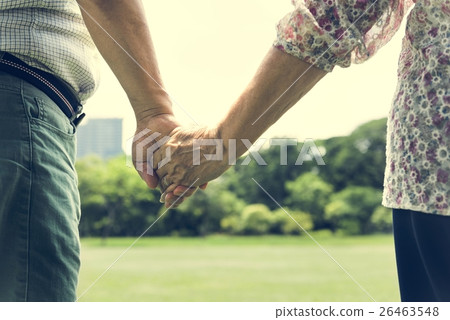 Olderly Couple Happiness Romantic Holding Hand Concept 26463548