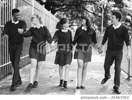 Friend Holding Hand Teenager Student Diverse Concept 26463563