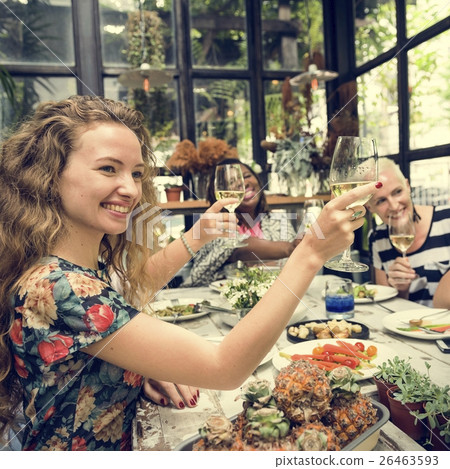 Women Communication Dinner Together Concept Women Communication Dinner Together Concept 26463593