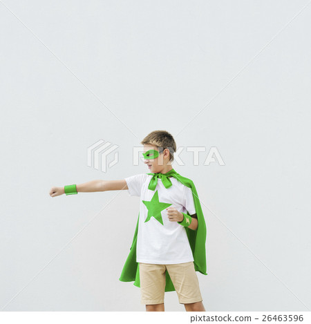 Superhero Boy Imagination Freedom Happiness Concept Superhero Boy Imagination Freedom Happiness Concept 26463596