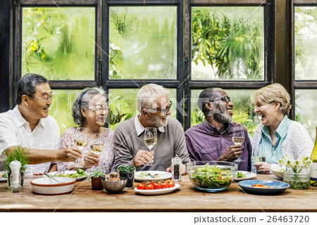 Group of Senior Retirement Meet up Happiness Concept 26463720