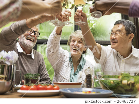 Group of Senior Retirement Meet up Happiness Concept 26463727