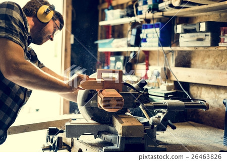 Carpenter Craftman Lumber Timber Woodwork Concept Carpenter Craftman Lumber Timber Woodwork Concept 26463826