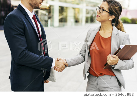 Handshake Greeting Corporate Business People Concept 26463998