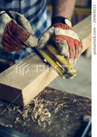 Carpenter Craftman Lumber Timber Woodwork Concept 26464015