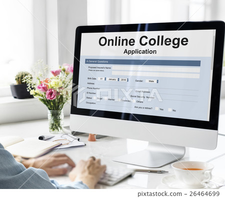 Online Collage Application Document Form Concept 26464699