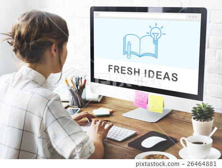 Be Creative E-learning Innovation Education Knowledge Concept 26464881