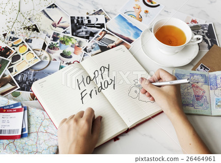 Be Happy Fun Weekends Concept 26464961