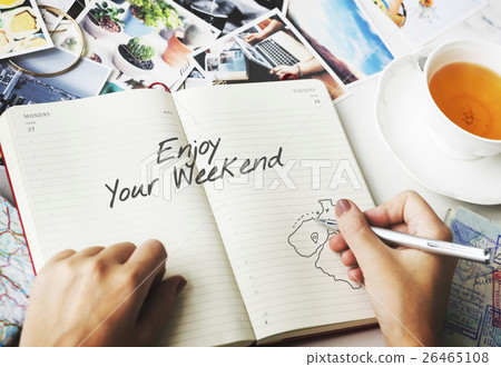 Be Happy Fun Weekends Concept 26465108