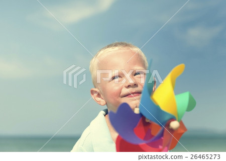 Turbine Paper Beach Carefree Playing Wind Concept 26465273