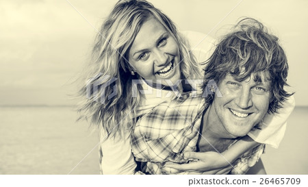 Couple Beach Cheerful Summer Vacation Tropical Concept 26465709