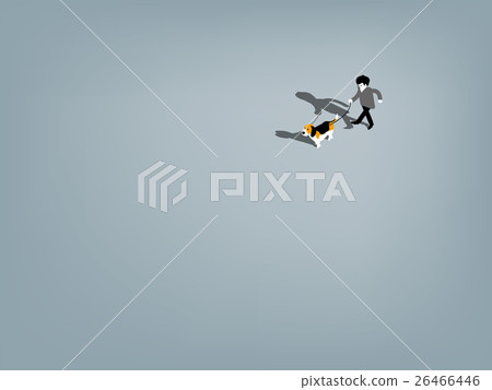 isometric graphic design of man walking the dog 26466446