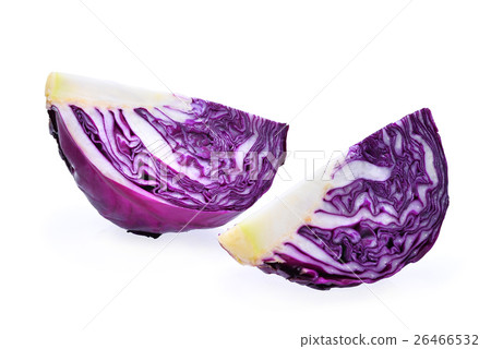 fresh slice purple cabbage isolated on white fresh slice purple cabbage isolated on white 26466532