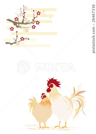 Rooster chicken and haze and plum Rooster chicken and haze and plum 26467336