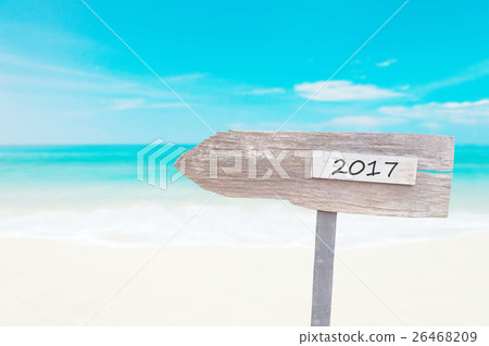 Wooden Blank Sign With Text 2017 26468209