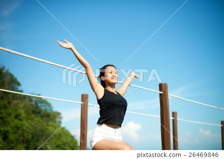 Girl arms open in the nature Girl arms open in the nature 26469846