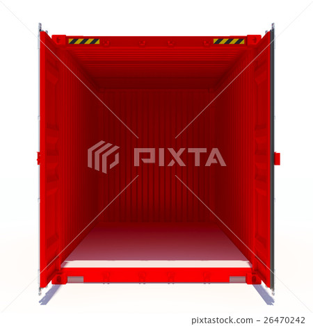 Opened red cargo container - Stock Illustration [26470242] - PIXTA