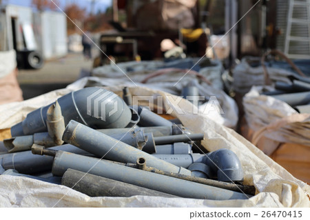 Raw material PVC tube image of recycling Raw material PVC tube image of recycling 26470415