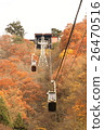 Ticking mountain ropeway and autumn leaves 26470516