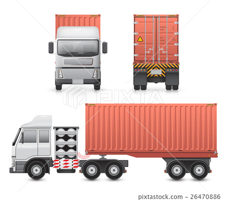 Trailer truck vector Trailer truck vector 26470886