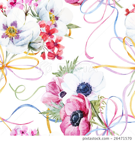 Watercolor floral pattern 26471570